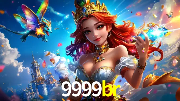 A princesa de um reino de fantasia mágico, com seu pequeno dragão, apresentando um mundo de prêmios encantados nos jogos de caça-níqueis do cassino 9999br.